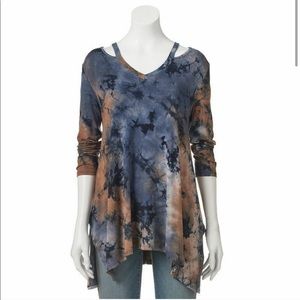 V-neck Tie Dye Tunic